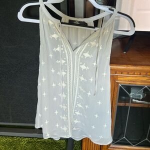 Absolutely beautiful tank, grey/blue, with stitched design, never worn